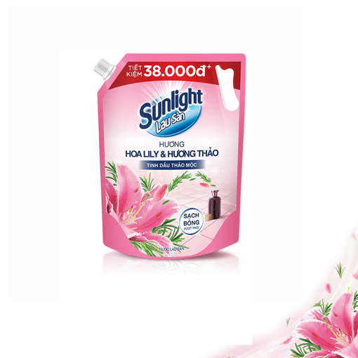 Ảnh của Nước Lau Sàn Sunlight Tinh Dầu Thảo Mộc Hương Hoa Lily Túi 3.6kg