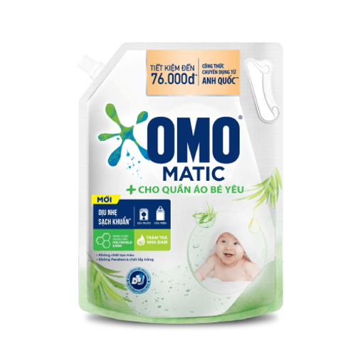Ảnh của Nước giặt OMO Matic cho Quần áo Bé yêu túi 2.9kg