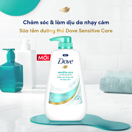 Ảnh của [Tặng khăn] Sữa tắm Dove Chăm sóc da Nhạy cảm 500g