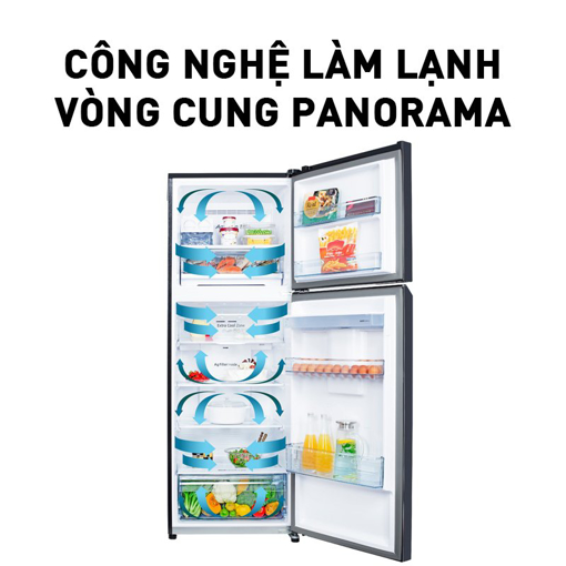 Ảnh của Tủ lạnh Panasonic hai cánh mặt thép, ngăn đá trên, diệt khuẩn, tiết kiệm điện - NR-BA190PUS9