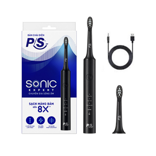 Ảnh của Bàn Chải Điện P/S Sonic Expert Sạch Mảng Bám 8X - Màu Đen