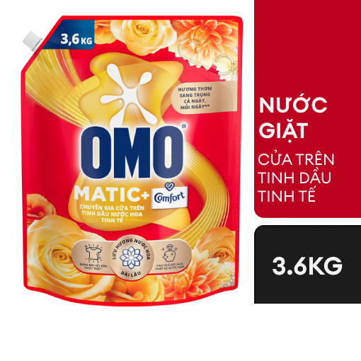 Ảnh của Nước giặt OMO Comfort Tinh dầu nước hoa Tinh tế Cửa trên 3.6kg