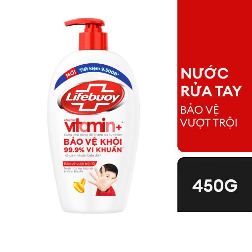 Ảnh của Nước rửa tay Lifebuoy Vitamin+ Bảo vệ Vượt trội 10 450g