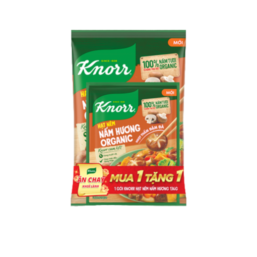 Ảnh của [Tặng Knorr Nấm 136g] Hạt nêm Knorr Nấm Hương Organic 380g