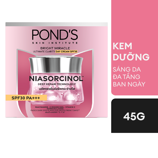 Ảnh của Kem sáng da ban ngày Pond's Bright Miracle mờ thâm sạm với 50X Niasorcinol 45g