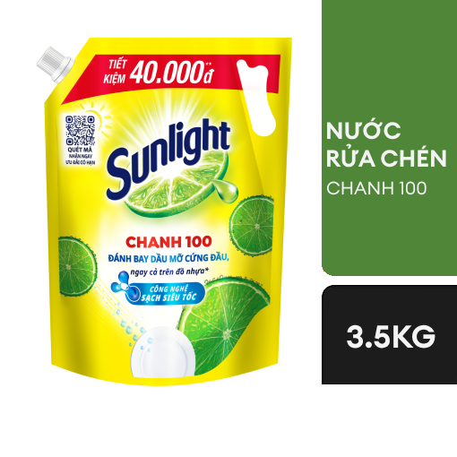 Ảnh của Nước rửa chén Sunlight Chanh 100 3.5kg