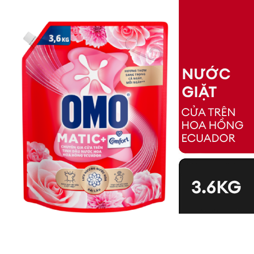 Ảnh của Nước giặt OMO Comfort hương Hoa Hồng Ecuador Cửa trên 3.6kg