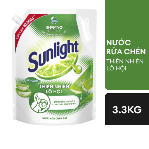 Ảnh của Nước rửa chén Sunlight Thiên nhiên Muối khoáng và Lô hội túi 3.3kg