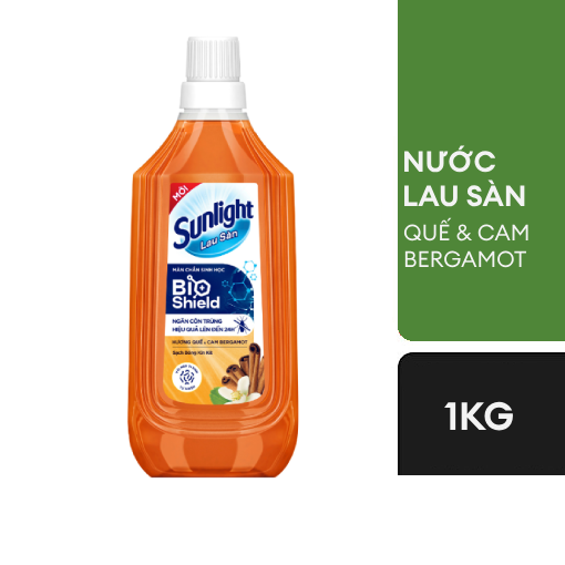 Ảnh của Nước lau sàn Sunlight Tinh dầu thảo mộc Quế & Cam Bergamot 1kg