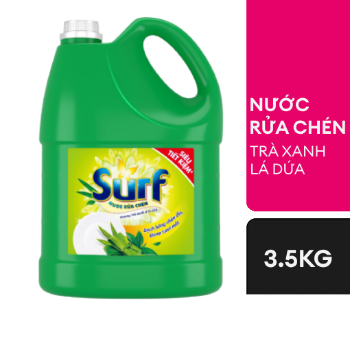 Ảnh của Nước rửa chén Surf hương Trà xanh và Lá dứa 3.5kg