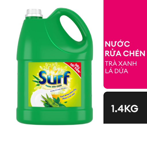 Ảnh của Nước rửa chén Surf hương Trà xanh và Lá dứa 1.4kg