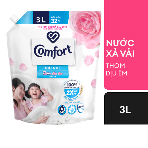 Ảnh của Nước xả vải Comfort Dịu nhẹ Thơm dịu êm 3l