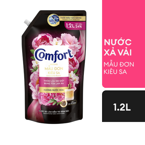 Ảnh của Nước xả vải Comfort hương Mẫu đơn Kiêu sa 1.2l