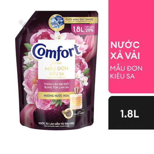 Ảnh của Nước xả vải Comfort hương Mẫu đơn Kiêu sa 1.8l