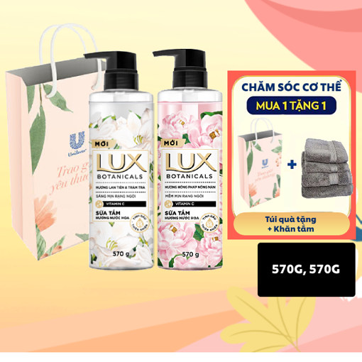 Ảnh của [SET QUÀ 20.10] Combo 2 chai Sữa tắm Lux Lan tiên & Tràm trà và Hồng Pháp Nồng Nàn 570g