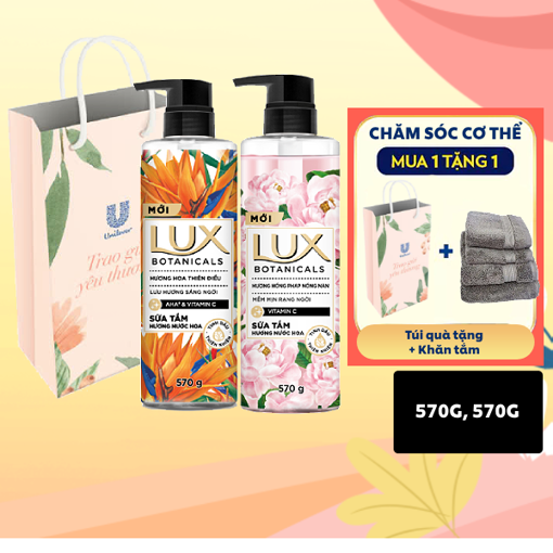 Ảnh của [SET QUÀ 20.10] Combo 2 Sữa tắm Lux hương Hoa Thiên điểu và Hồng Pháp Nồng Nàn 570g