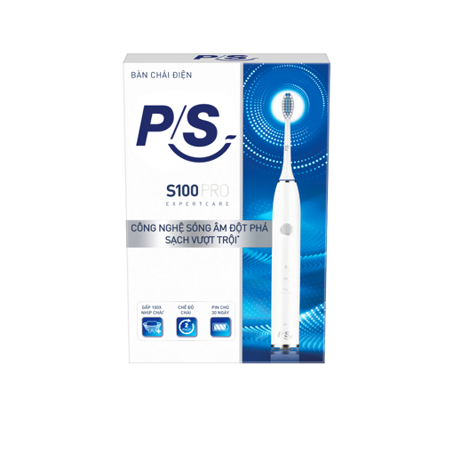 Ảnh của Bàn Chải Điện P/S S100 Pro Sạch Mảng Bám 10X - Trắng Sáng