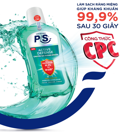 Ảnh của Nước súc miệng P/S Active Defense Kháng Khuẩn 99% 500ml