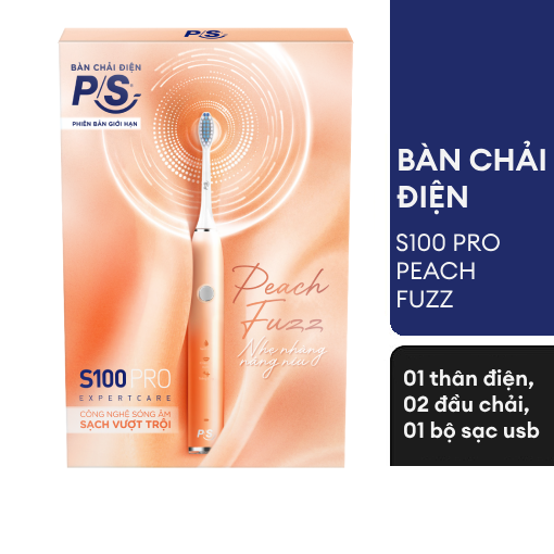 Ảnh của Bàn Chải Điện P/S S100 Pro Sạch Mảng Bám 10X - Peach Fuzz