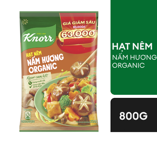 Ảnh của Hạt nêm Knorr Nấm Hương Organic 800g - Tết 2025 (Giảm giá sâu)