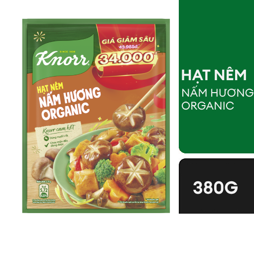 Ảnh của Hạt nêm Knorr Nấm Hương Organic 380g - Tết 2025 (Giảm giá sâu)