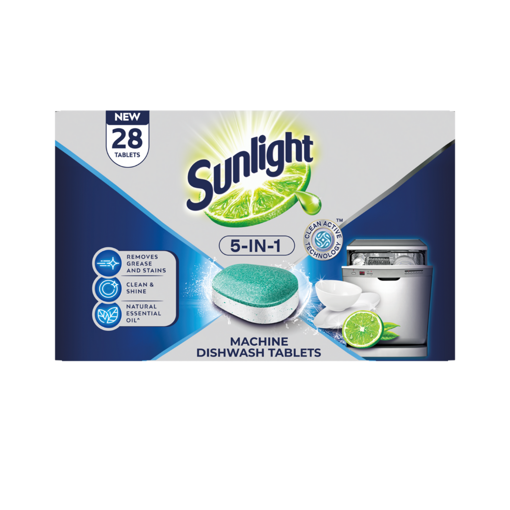 Ảnh của Viên rửa chén Sunlight 5 trong 1 hộp 28 viên