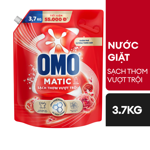 Ảnh của Nước giặt OMO Sạch thơm vượt trội Cửa trên 3.7kg