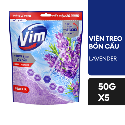 Picture of Túi 5 Viên treo bồn cầu Vim Lavender 50g