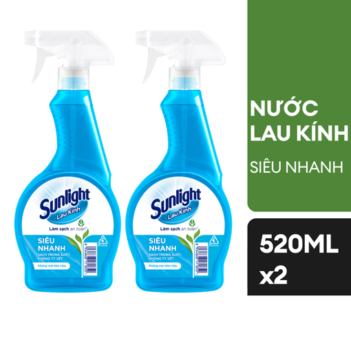 Picture of Combo 2 chai Nước lau kính Sunlight Siêu nhanh 520ml