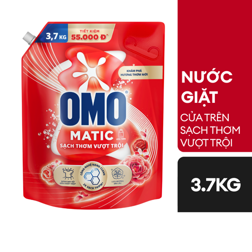 Ảnh của Nước giặt OMO Sạch thơm vượt trội Cửa trên 3.7kg