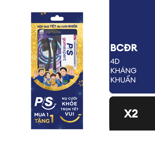 Ảnh của Bộ 2 P/S 4D Kháng Khuẩn (Tặng 1 KDR CS nướu Trắng Răng 30g)