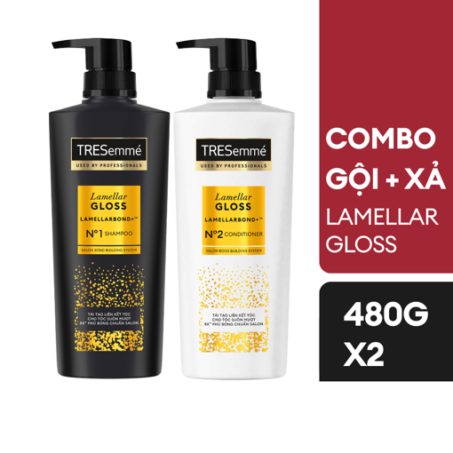 Ảnh của Combo Dầu gội + Dầu xả TRESemme Lamellar Gloss Phủ Bóng 480g