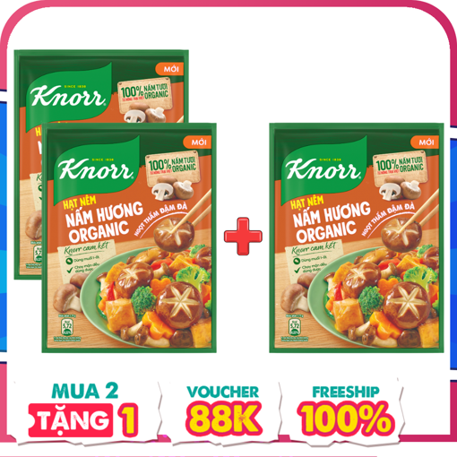 Ảnh của [Mua 2 tặng 1] Combo 2 Hạt nêm Knorr Nấm hương 380g