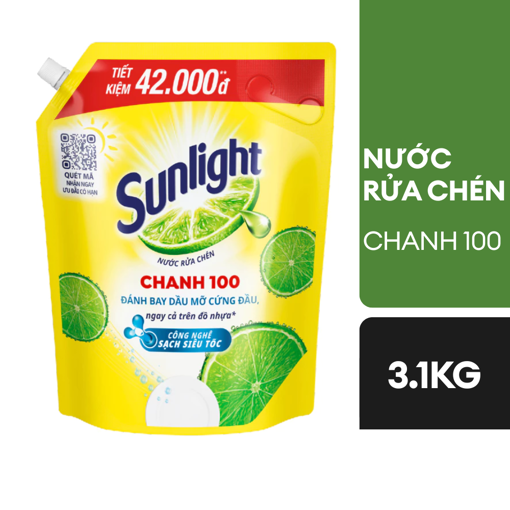Ảnh của Nước rửa chén Sunlight Chanh túi 3.1kg