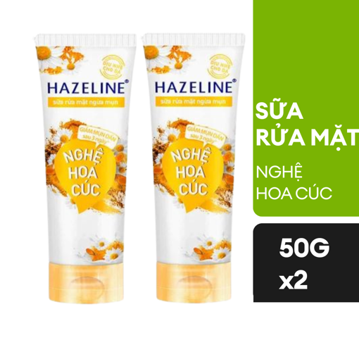 Ảnh của Combo 2 Sữa rửa mặt Hazeline Nghệ Hoa Cúc 50g