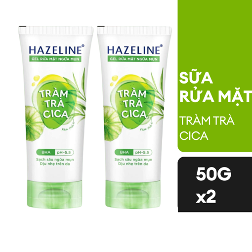 Ảnh của Combo 2 Sữa rửa mặt Hazeline Matcha Tràm trà Cica 50g