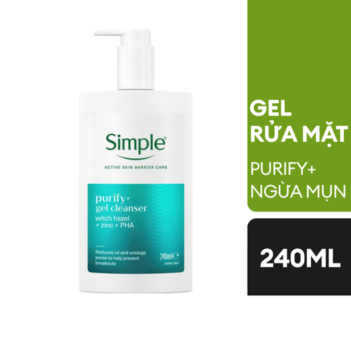 Ảnh của Gel rửa mặt Simple Sạch thoáng Purify+ 240ml
