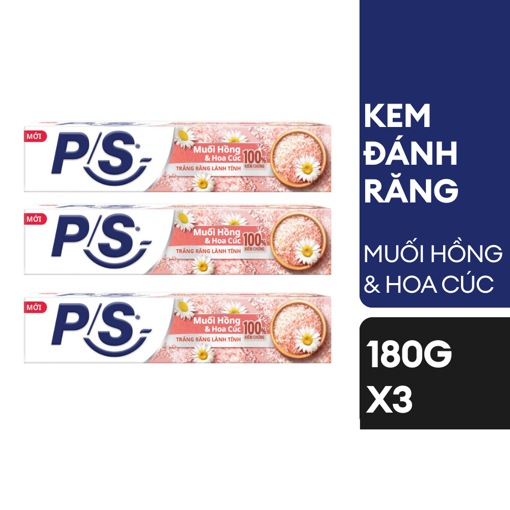 Ảnh của Combo 3 Kem đánh răng P/S Muối hồng & Hoa cúc 180g