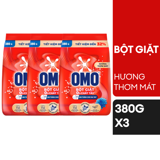 Ảnh của Combo 3 Bột giặt OMO hương Thơm mát 380g