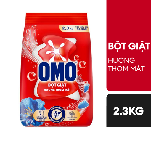 Ảnh của Bột giặt OMO Đỏ hương Thơm Mát 2.3kg