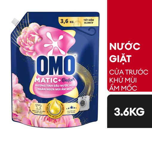 Ảnh của Nước giặt OMO Cửa trước Ngăn Ngừa Mùi Ẩm Mốc 3.6kg