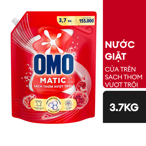 Ảnh của Nước giặt OMO Matic Cửa trên Sạch Thơm Vượt Trội 3.7kg
