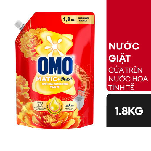 Ảnh của Nước giặt OMO Cửa trên Tinh Dầu Nước Hoa Tinh Tế 1.8kg