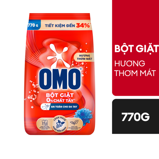 Ảnh của Bột giặt OMO hương Thơm mát Đỏ 770g