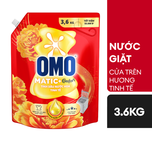 Ảnh của Nước giặt OMO Cửa trên Tinh Dầu Nước Hoa Tinh Tế 3.6kg