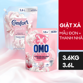 Ảnh của [Combo Giặt Xả] Nước giặt OMO Cửa Trên hương Mẫu Đơn Trắng và Đàn Hương 3.6kg + Nước xả vải Comfort Hoa Trắng Thanh Nhã 3.6l