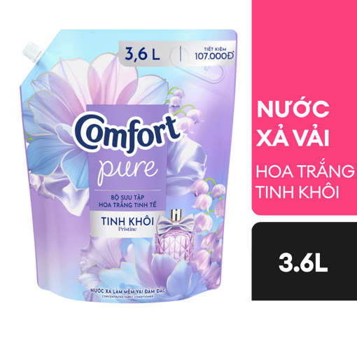Ảnh của Nước xả vải Comfort Hoa Trắng Tinh Khôi 3.6l
