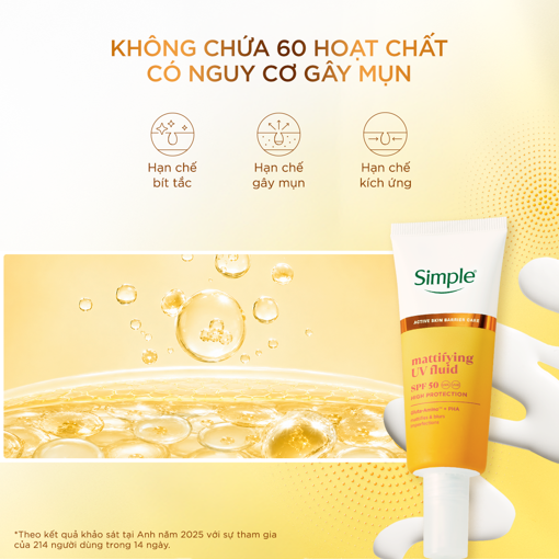 Picture of Kem chống nắng SIMPLE cho da dầu mụn 40ML