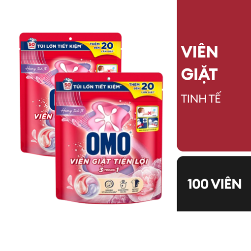 Ảnh của Combo 2 Viên Giặt Omo 3trong1 Hương Tinh Tế 525g