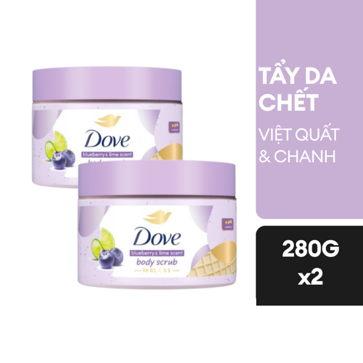 Ảnh của Combo 2 Tẩy Da Chết Dove Hương Chanh & Việt Quất  280g